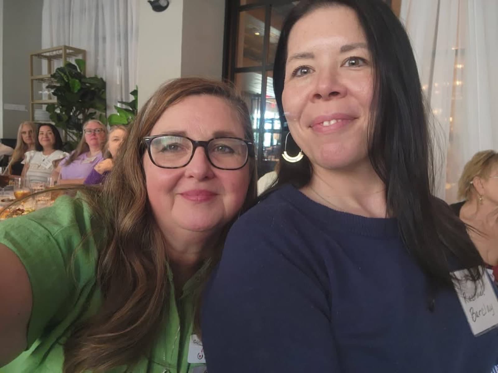 Rachael Barclay and Kim Pelham of The Pelham Group NW together at the Exceptional Connections luncheon